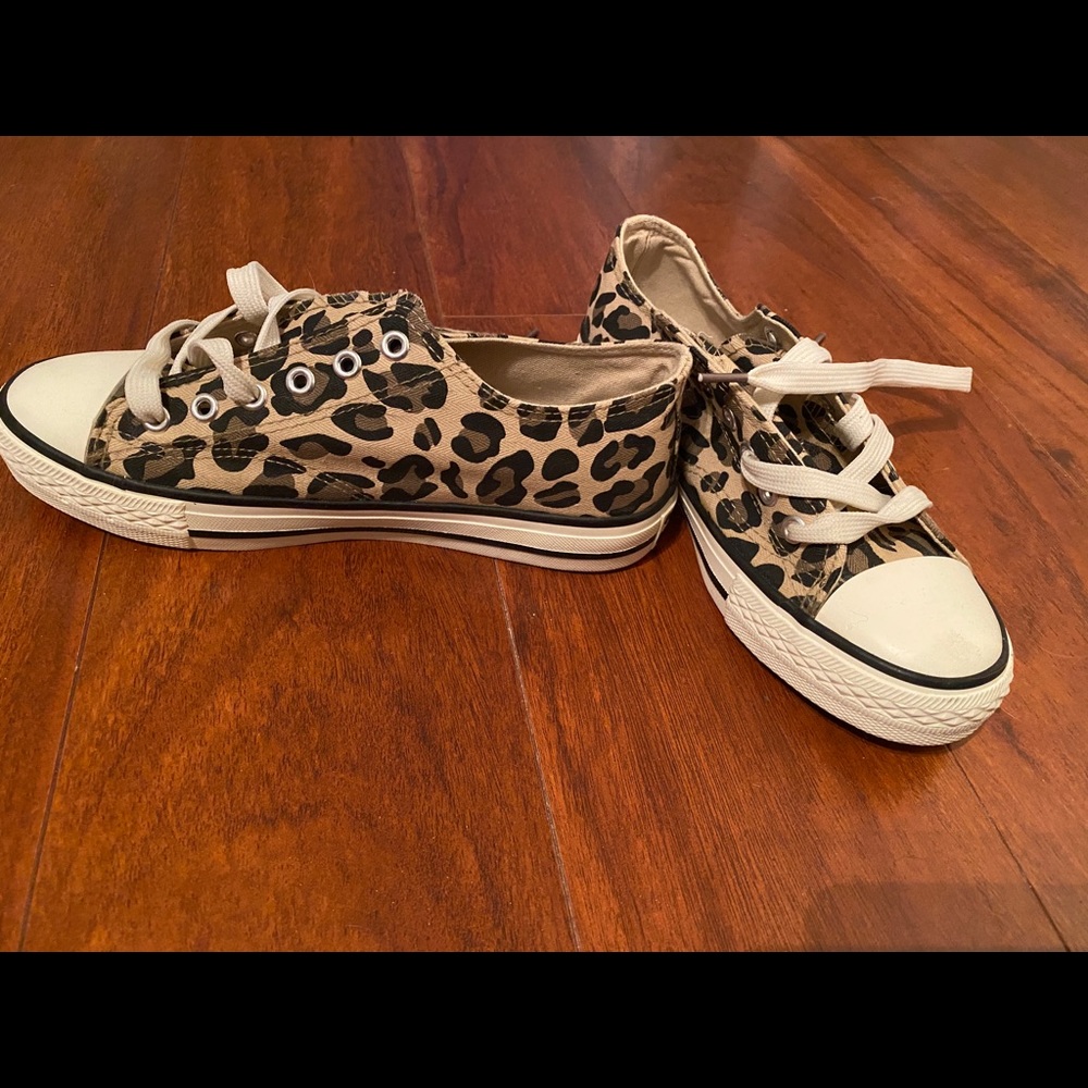 New Leopard Converse Style Shoes